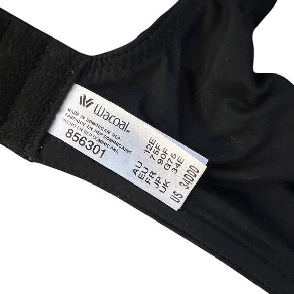 ^NWOT Wacoal Women's Softly Styled Wire Free T-Shirt Black Bra – Sz 34DDD - Picture 10 of 10